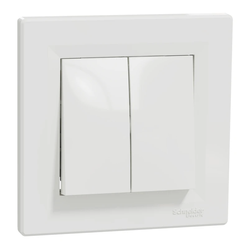 ВИМИКАЧ ДВОКЛАВ САМОЗАЖ БІЛИЙ ASFORA