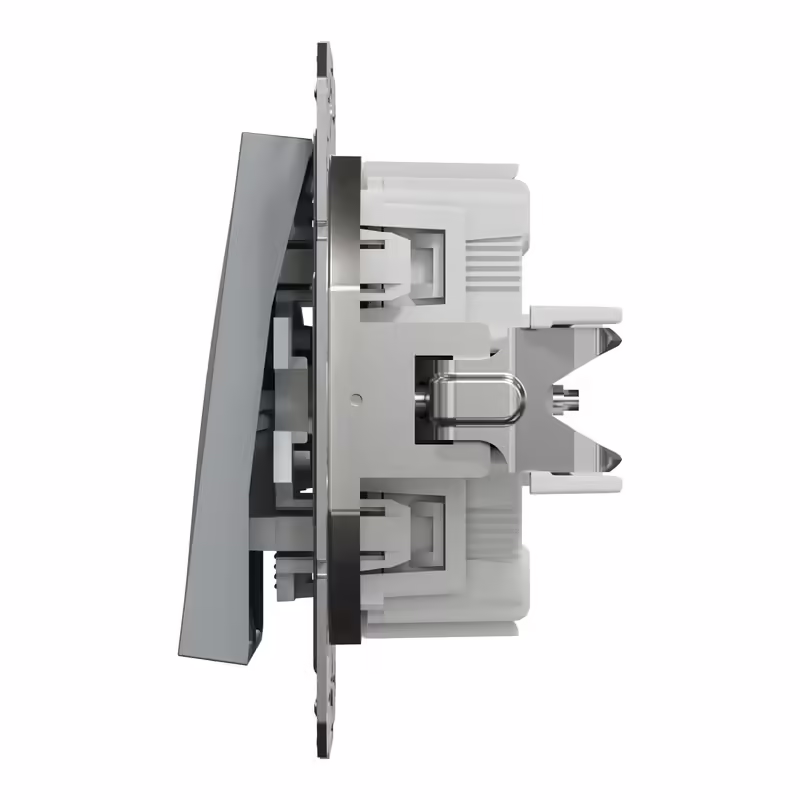 ВИМИКАЧ ДВОКЛАВ САМОЗАЖ ASFORA СТАЛЬ