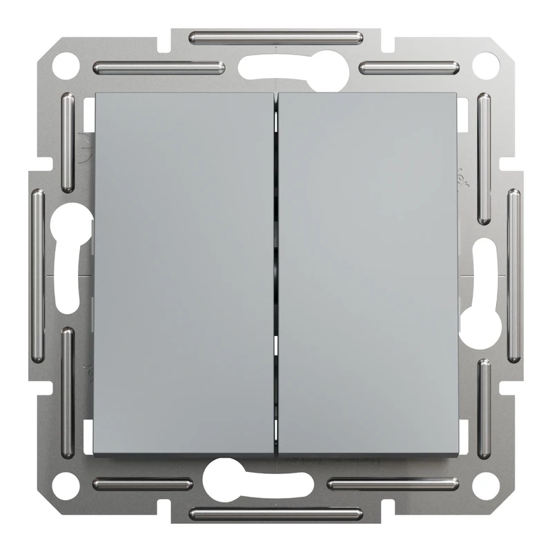 ВИМИКАЧ ДВОКЛАВ САМОЗАЖ ASFORA СТАЛЬ