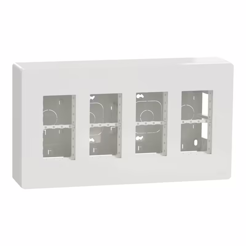 Блок unica system+ відкр.вст. 4х2 білий