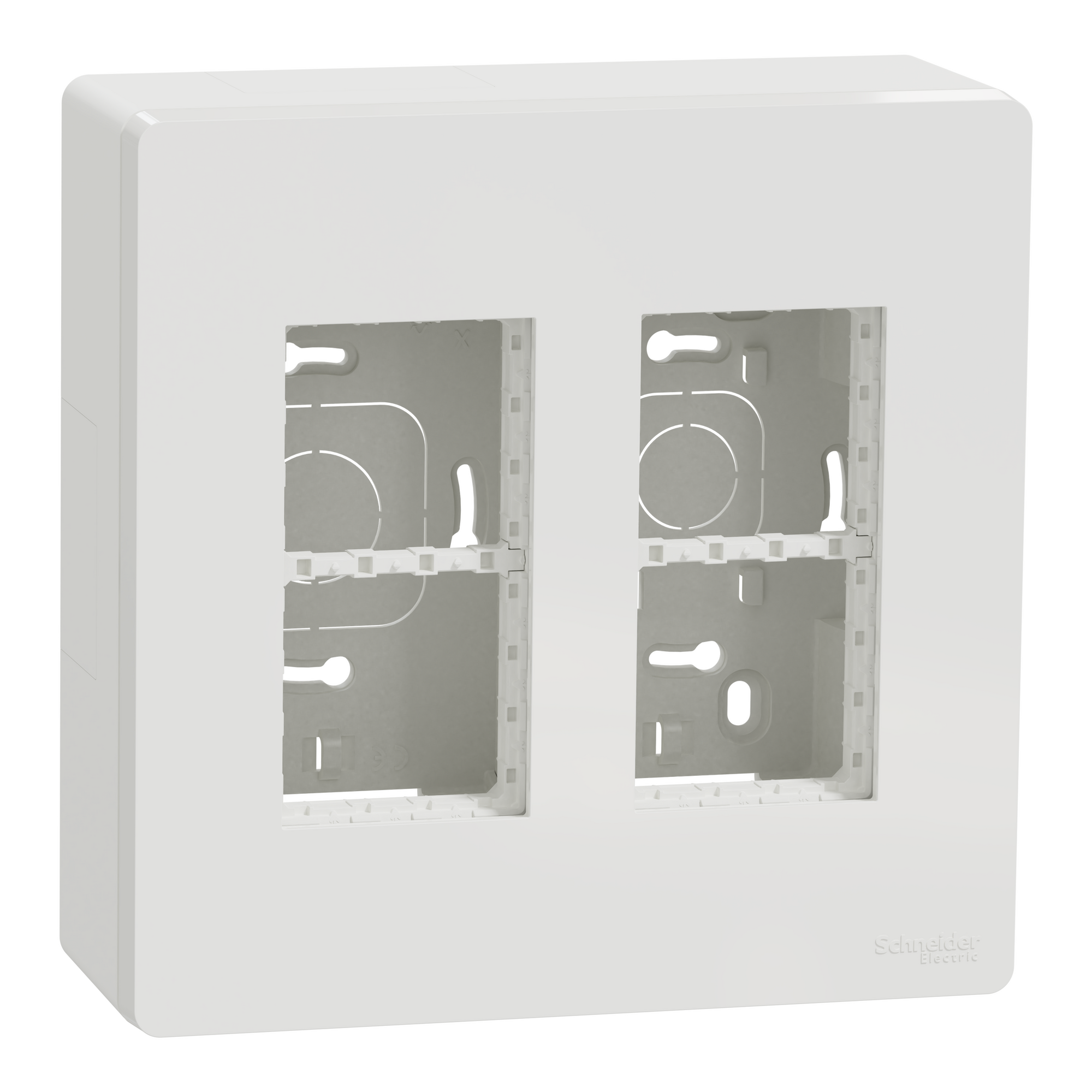 NU122418 Блок unica system+ відкр.вст. 2х2 білий