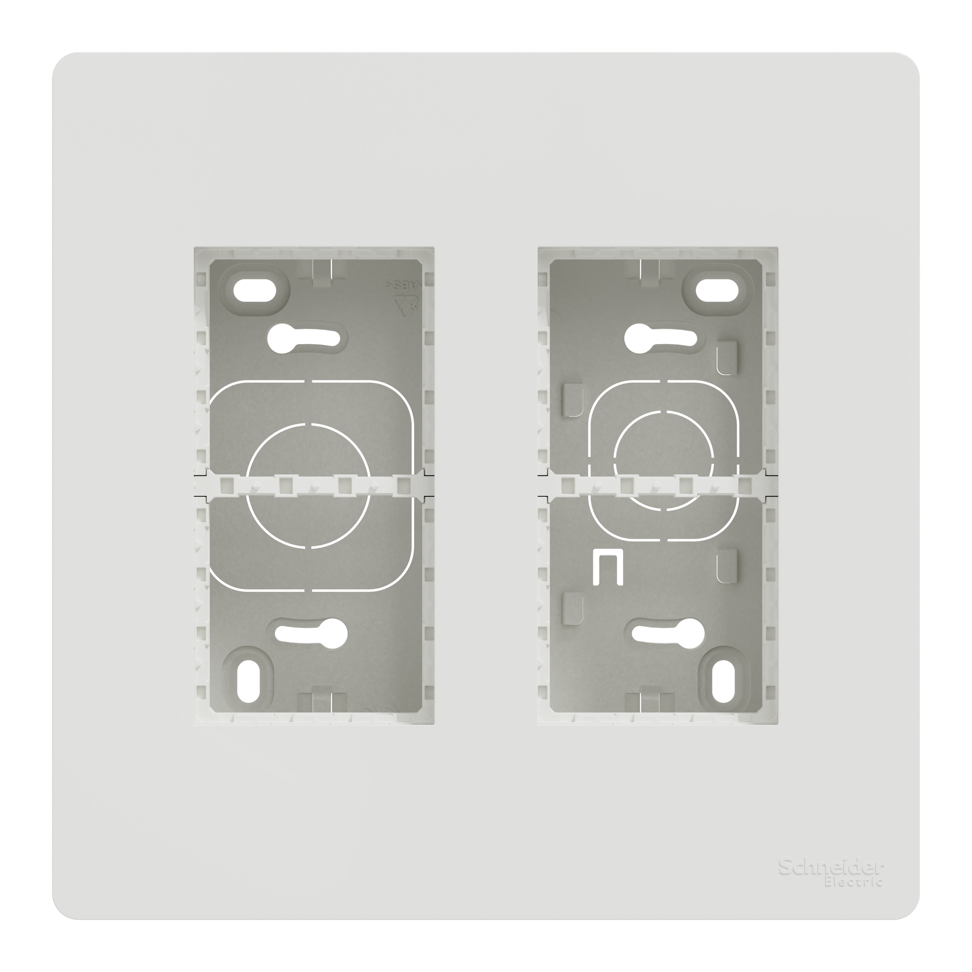NU122418 Блок unica system+ відкр.вст. 2х2 білий