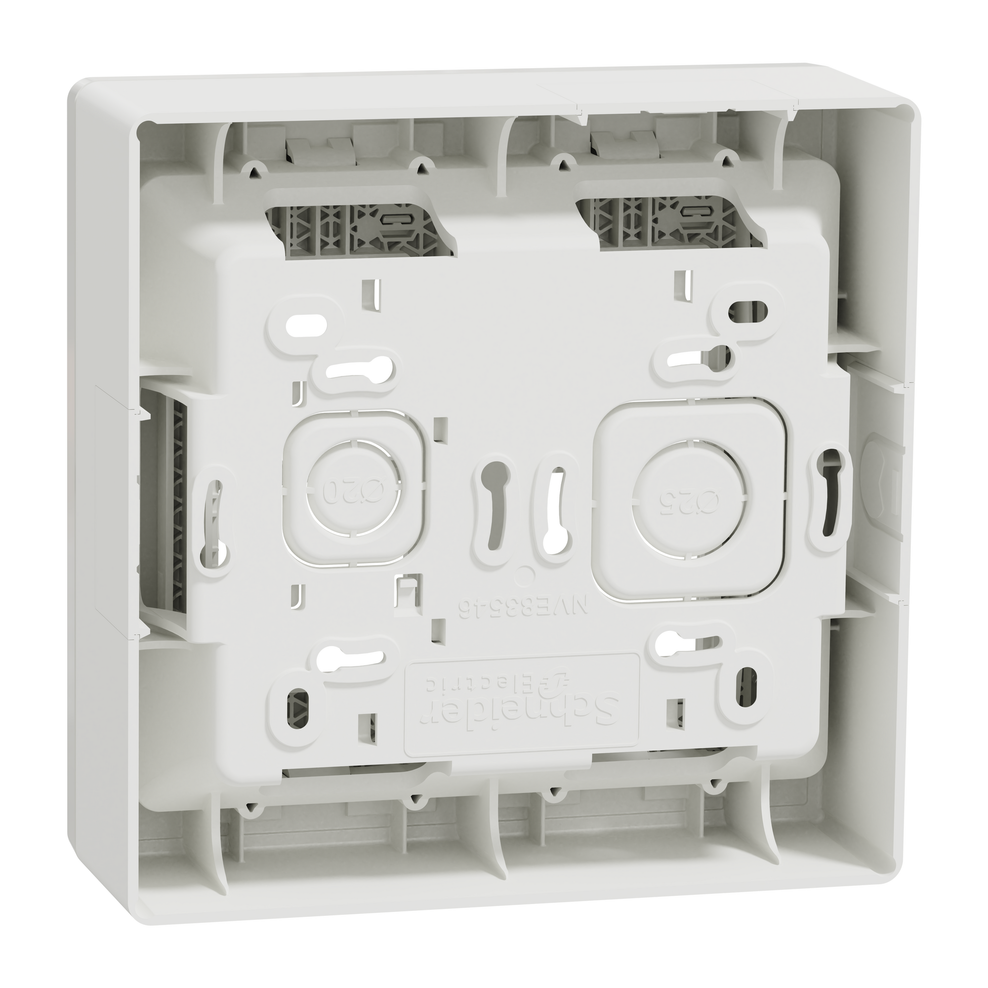 NU122418 Блок unica system+ відкр.вст. 2х2 білий
