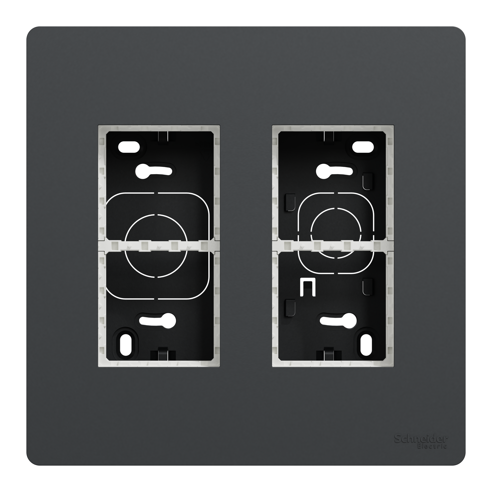 NU122454 Блок unica system+ відкр.вст. 2х2 антрац