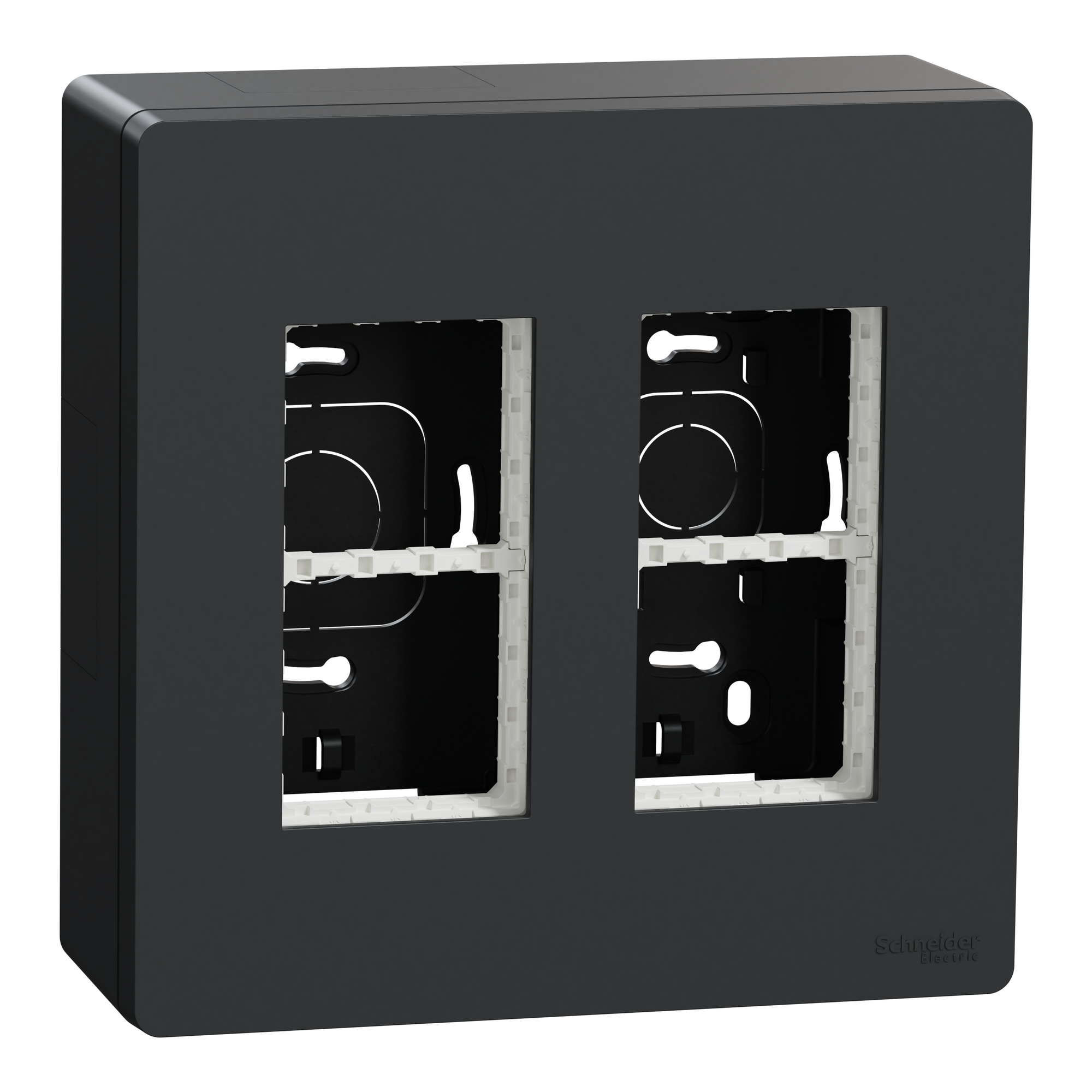 NU122454 Блок unica system+ відкр.вст. 2х2 антрац