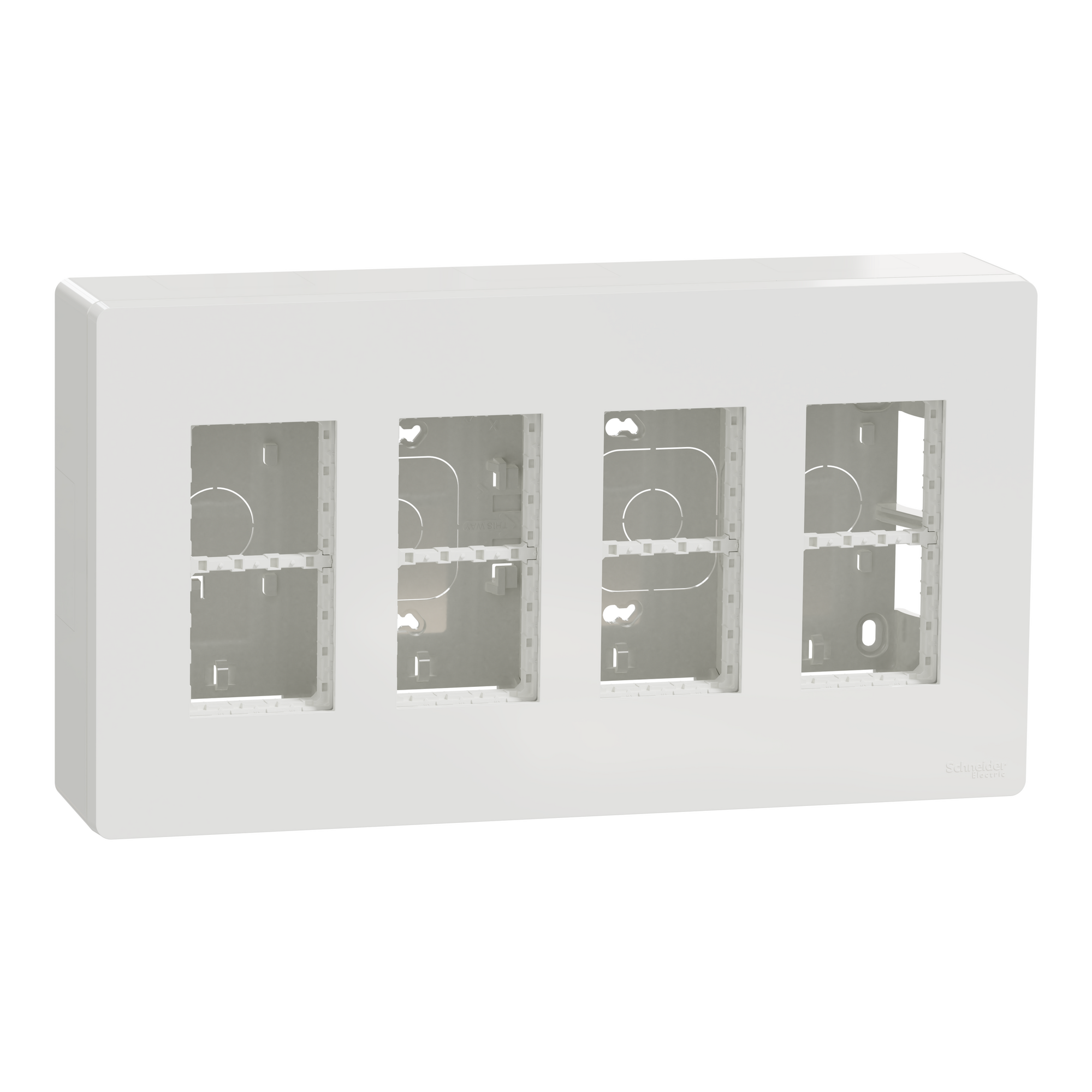 NU124418 Блок unica system+ відкр.вст. 4х2 білий