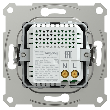 EPH2700571 USB-розетка тип A+C 21 Вт антрацит