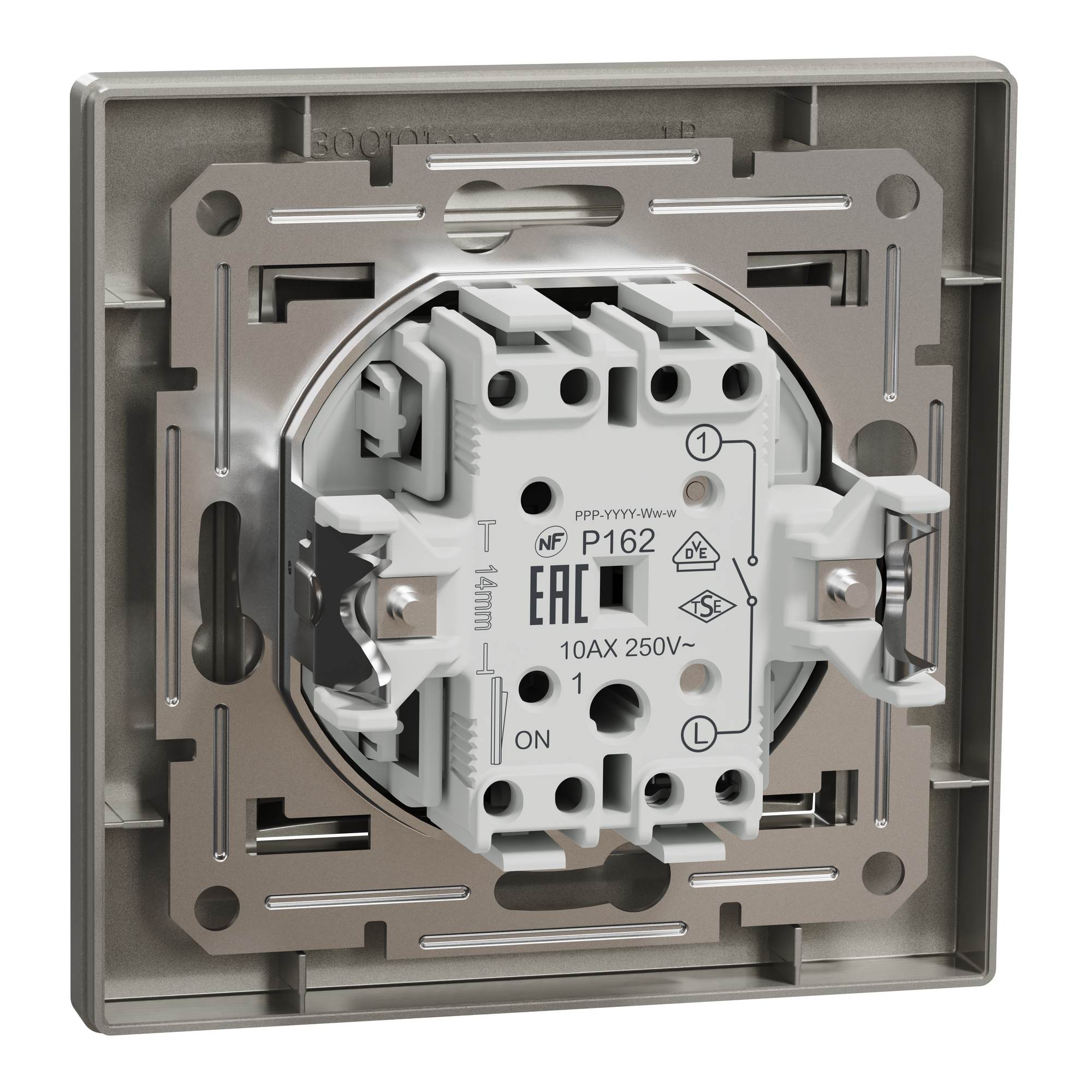EPH0100169 ВИМИКАЧ ОДНОКЛ. САМОЗАЖ. ASFORA БРОНЗА