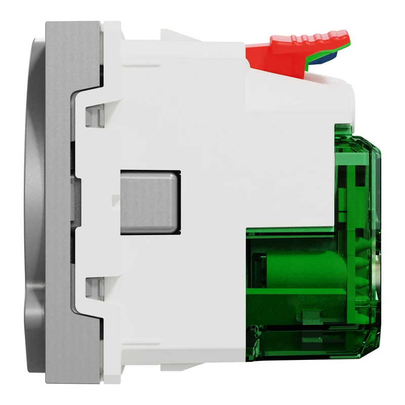 Unica New Сил.роз + USB-С 10,5Вт 2М алюм