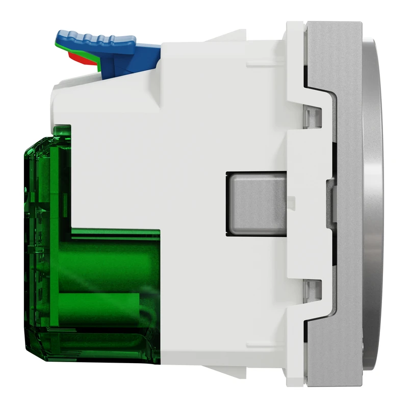 Unica New Сил.роз + USB-С 10,5Вт 2М алюм