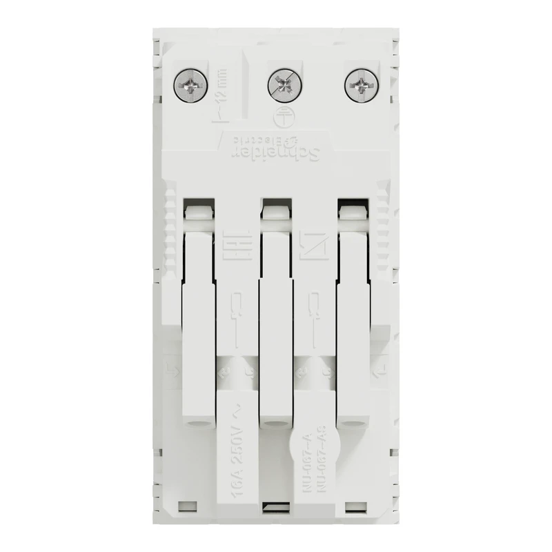 Подвійна розетка 45° з шт., з заз. біла