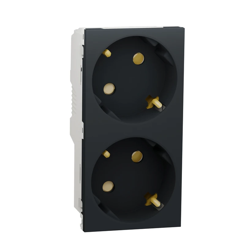 Подвійна розетка 45° з шт., з заз. Антр