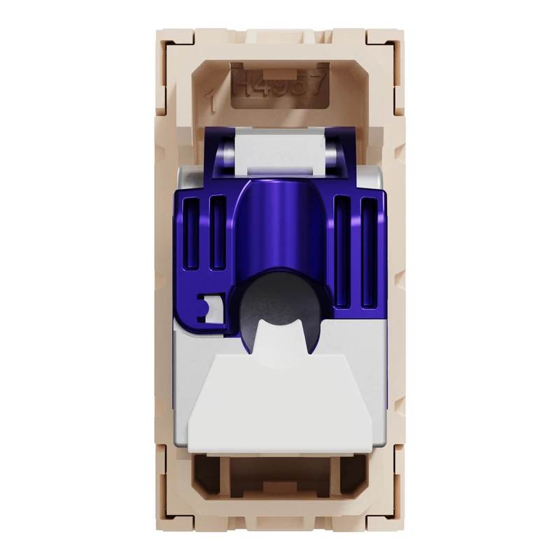 RJ45 1 модуль CAT6A FTP бежий