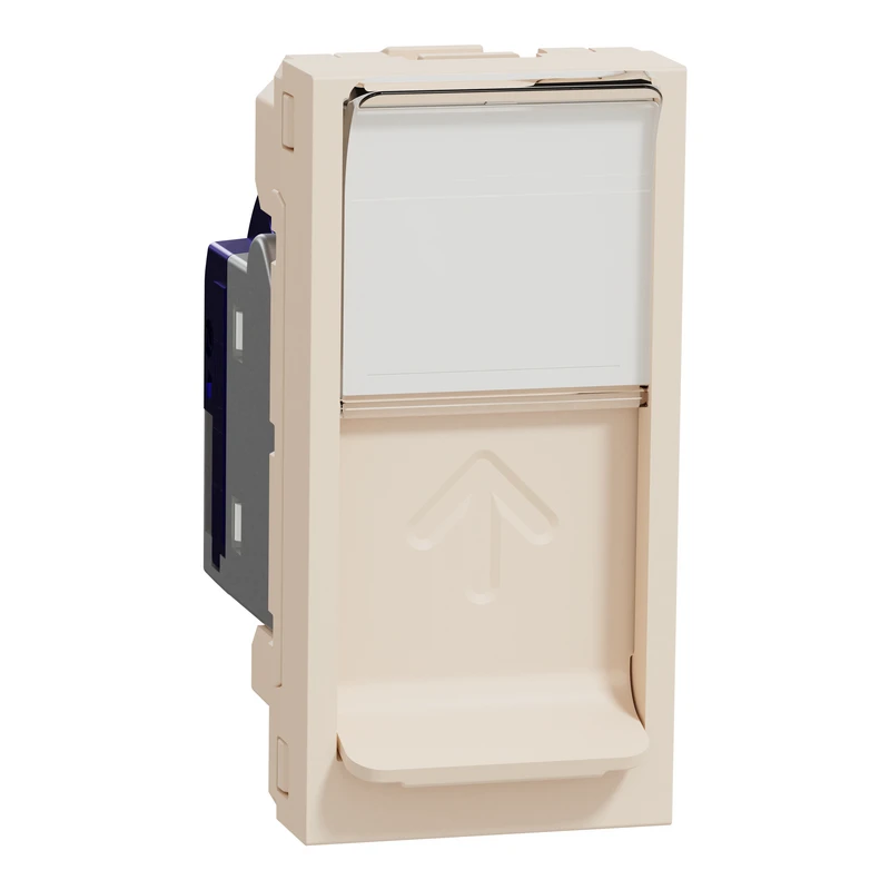 RJ45 1 модуль CAT6A FTP бежий