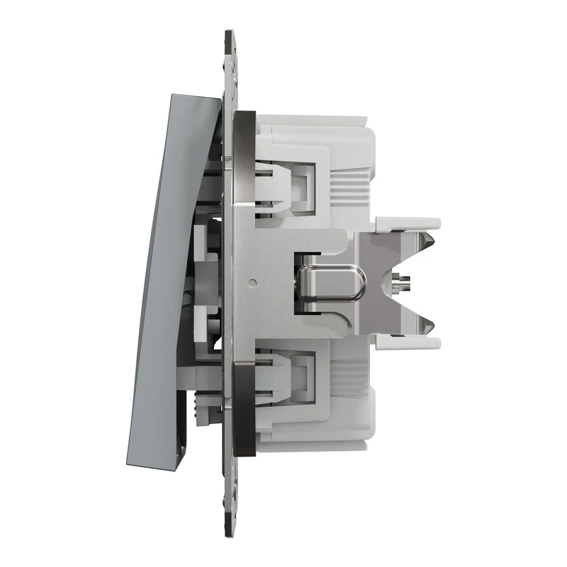 2-КЛ. ВИМИКАЧ КНОПК. ASFORA СТАЛЬ