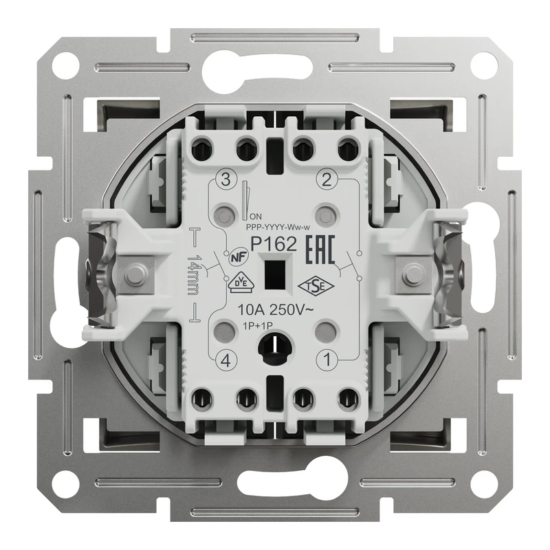 2-КЛ. ВИМИКАЧ КНОПК. ASFORA БРОНЗА